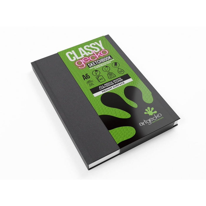 Artgecko Classy Sketchbook Casebound A6 92 Pages 46 Sheets 150gsm White Paper CXGEC700