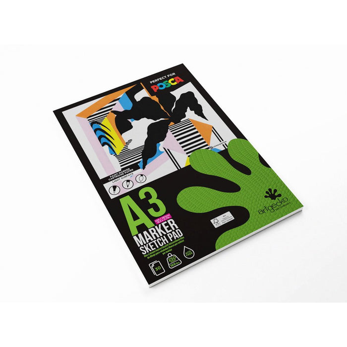 Artgecko Pro Marker Sketchpad A3 30 Sheets 250gsm White Paper CXGEC010
