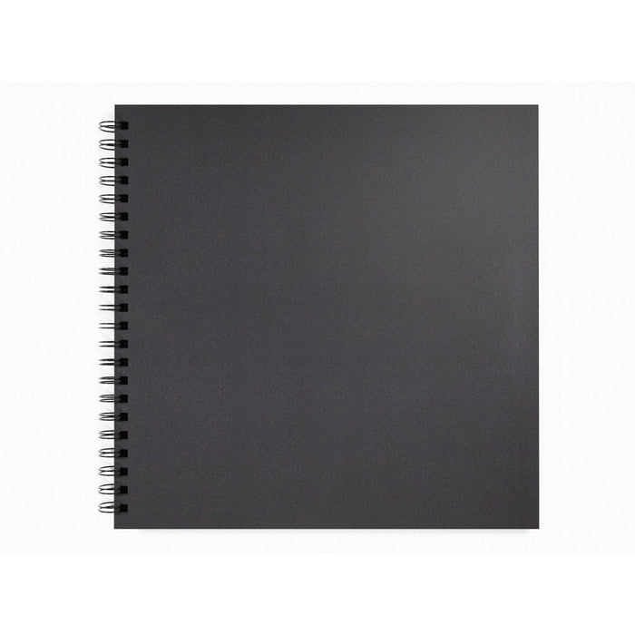 Artgecko Shady Sketchbook 300mm Square 80 Pages 40 Sheets 200gsm Black Toned Card CXGEC404