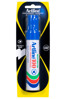 Artline 100 Permanent Marker Chisel Tip Blue AO110063