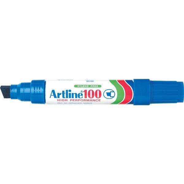 Artline 100 Permanent Marker Chisel Tip Blue AO110063