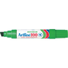Artline 100 Permanent Marker Chisel Tip Green x 6's pack AO110004