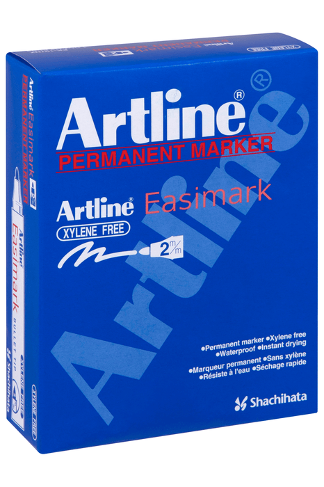 Artline 107 Easimark Permanent Marker 2mm Bullet Nib Red Pack of 12's AO110702