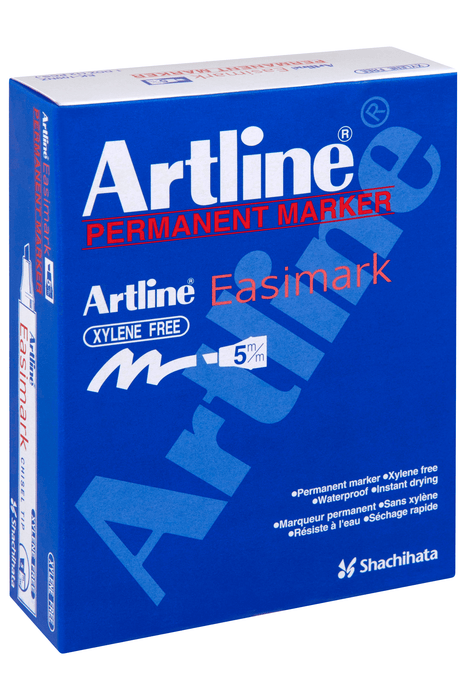 Artline 109 Easimark Permanent Marker 5mm Chisel Nib Black Pack of 12 AO110901