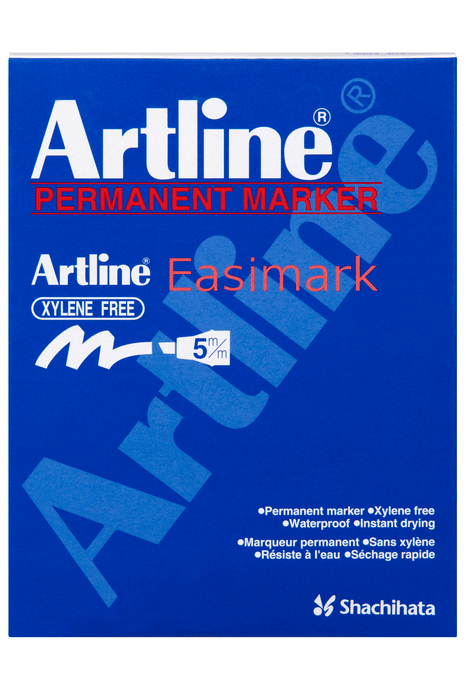 Artline 109 Easimark Permanent Marker 5mm Chisel Nib Black Pack of 12 AO110901