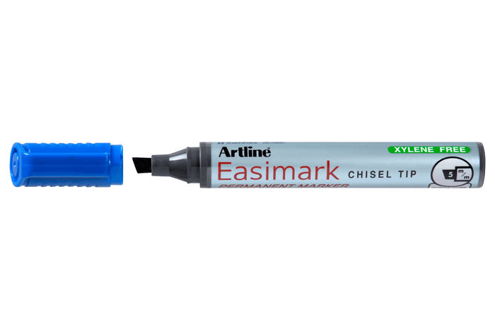 Artline 109 Easimark Permanent Marker 5mm Chisel Nib Blue Pack of 12 AO110903