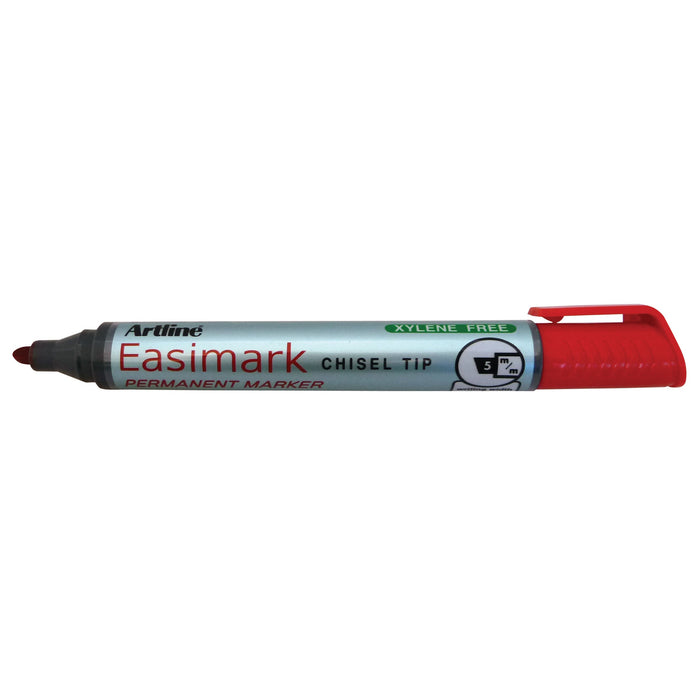 Artline 109 Easimark Permanent Marker 5mm Chisel Nib Red Pack of 12 AO110902