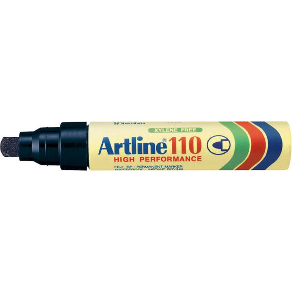 Artline 110 Permanent Marker 4mm Bullet Nib Black x 6's pack AO111001