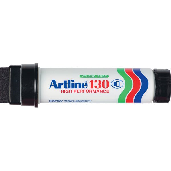 Artline 130 Permanent Marker 30mm Wedge Nib Black x 6's Pack AO113001