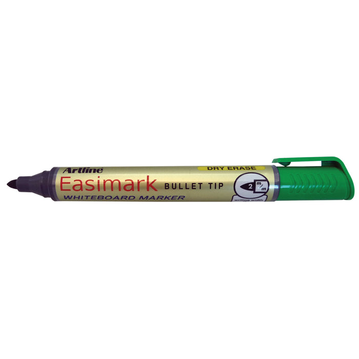 Artline 157 Easimark Whiteboard Marker 2mm Bullet Nib - Green x 12's pack AO115704