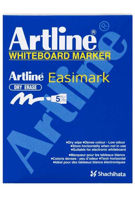 Artline 159 Easimark Whiteboard Marker 5mm Chisel Nib - Black x 12's pack AO115901