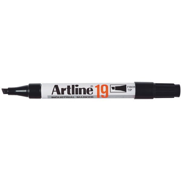 Artline 19 Industrial Permanent Marker Chisel Tip Black x 12's AO119001