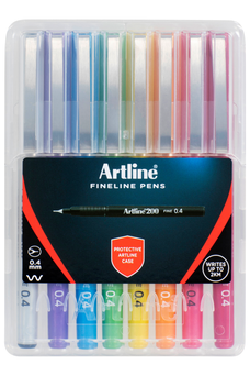 Artline 200 Bright Fineline Pens 0.4mm Wl8 HC AO1200748HC