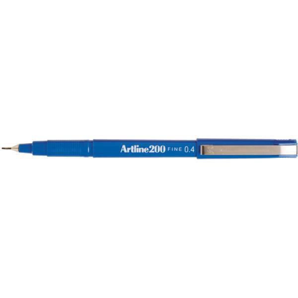 Artline 200 Fineliner Pen 0.4mm Blue x 12's pack AO120003