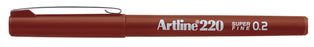 Artline 200 Fineliner Pen 0.4mm Brown x 12's pack AO120008