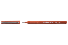 Artline 200 Fineliner Pen 0.4mm Brown x 12's pack AO120008