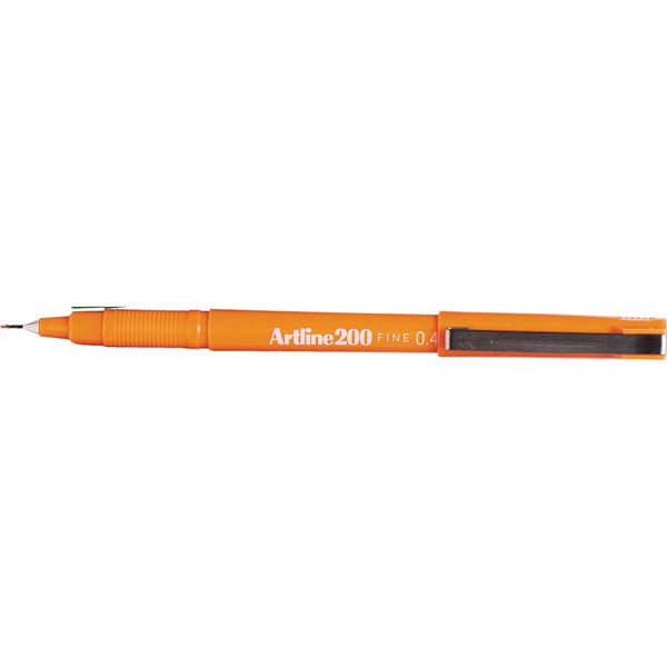 Artline 200 Fineliner Pen 0.4mm Orange x 12's pack AO120005