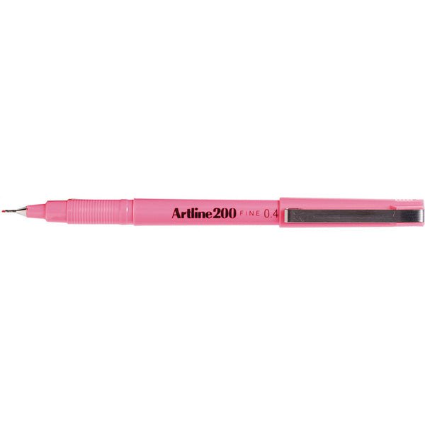 Artline 200 Fineliner Pen 0.4mm Pink x 12's pack AO120009