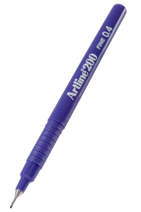 Artline 200 Fineliner Pen 0.4mm Purple x 12's pack AO120006