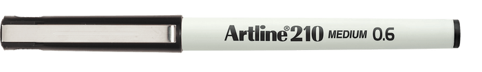 Artline 210 Fineliner Pen 0.6mm Black x 12's Pack AO121001