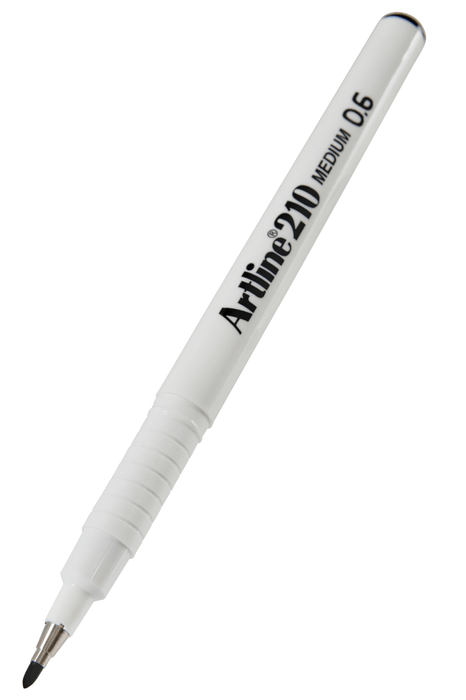 Artline 210 Fineliner Pen 0.6mm Black x 12's Pack AO121001