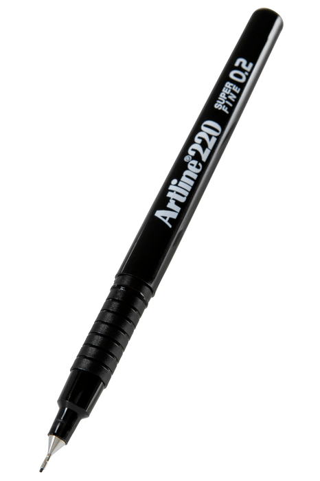 Artline 220 Fineliner Pen 0.2mm Black x 12's pack AO122001