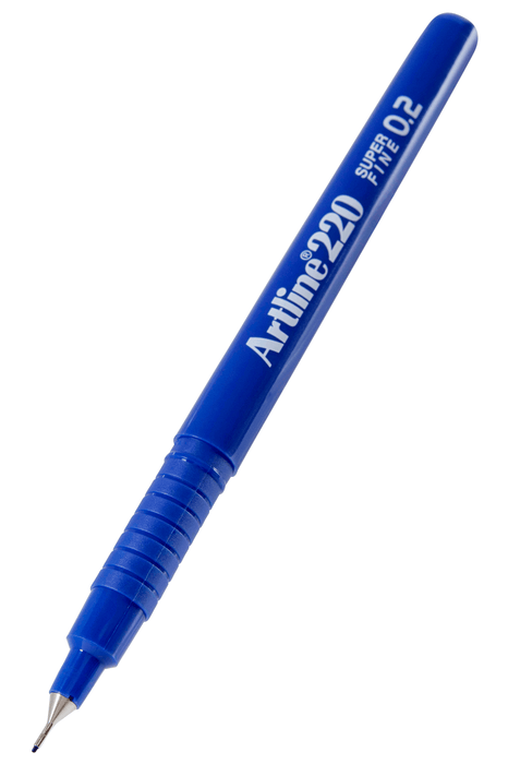 Artline 220 Fineliner Pen 0.2mm Blue x 12's pack AO122003