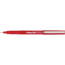 Artline 220 Fineliner Pen 0.2mm - Red AO122002