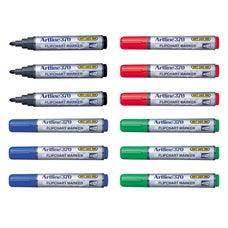 Artline 370 Flipchart Marker Assorted Colours 12's AO137041