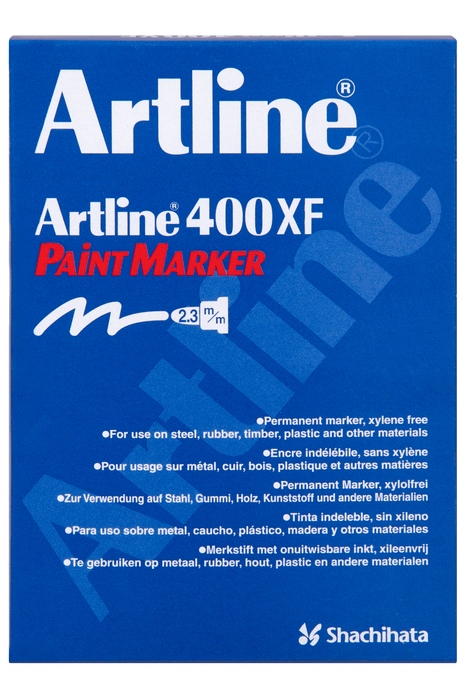 Artline 400 Black Paint Marker 2.3mm Bullet Tip x 12's pack AO140001