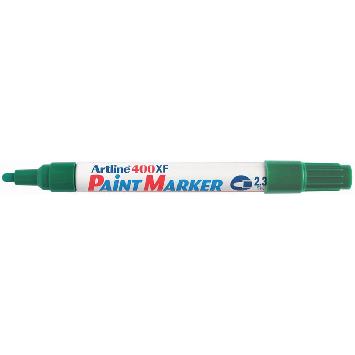 Artline 400 Green Paint Marker 2.3mm Bullet Tip x 12's pack AO140004