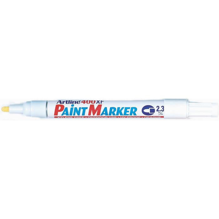 Artline 400 White Paint Marker 2.3mm Bullet Tip x 12's pack AO140033