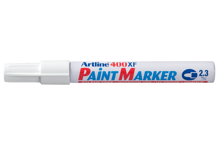 Artline 400 White Paint Marker Permanent 2.3mm Bullet Tip AO140063