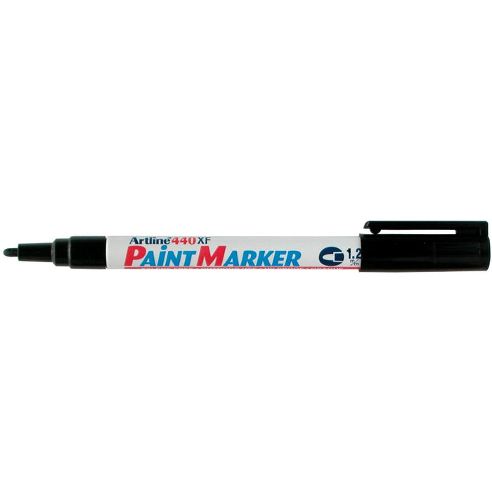 Artline 440 Black Paint Marker 1.2mm Bullet Tip x 12's pack AO144001