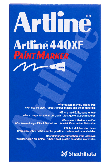 Artline 440 Black Paint Marker 1.2mm Bullet Tip x 12's pack AO144001
