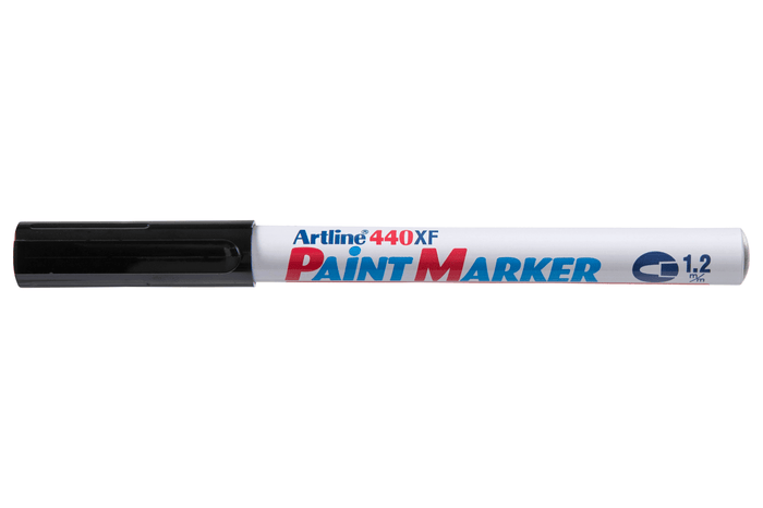 Artline 440 Black Paint Marker 1.2mm Bullet Tip x 12's pack AO144001