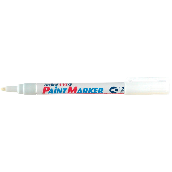 Artline 440 White Paint Marker 1.2mm Bullet Tip x 12's pack AO144033