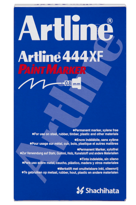 Artline 444 Black Paint Marker 0.8mm Bullet Tip x 12's pack AO144401