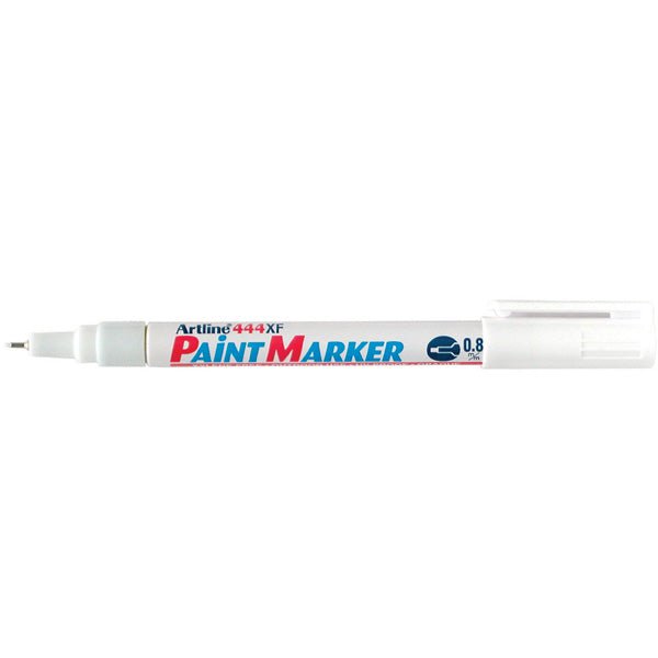 Artline 444 White Paint Marker 0.8mm Bullet Tip x 12's pack AO144433