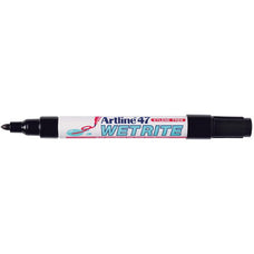 Artline 47 Wetrite Permanent Marker Bullet Tip Black 12's Pack AO104701