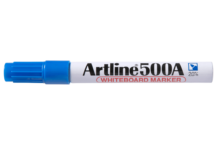 Artline 500A Whiteboard Marker 2mm Bullet Nib - Blue 12's pack AO150003