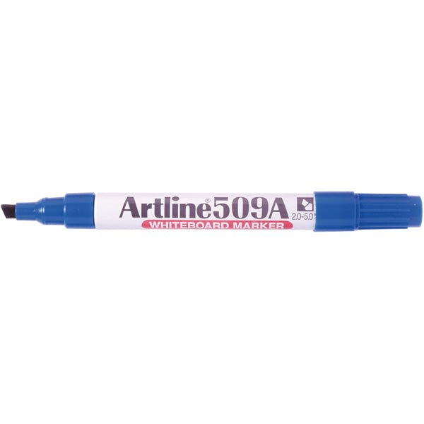 Artline 509A Whiteboard Marker 5mm Chisel Nib - Blue 12's pack AO150903A