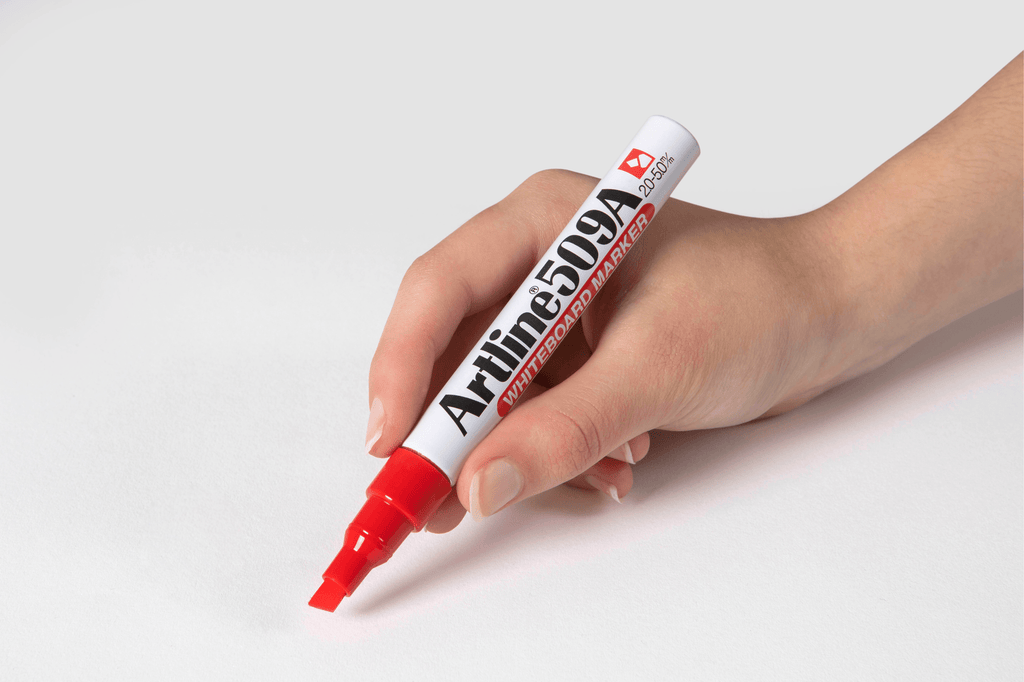Artline 509A Whiteboard Marker 5mm Chisel Nib - Red 12's pack | Artline ...