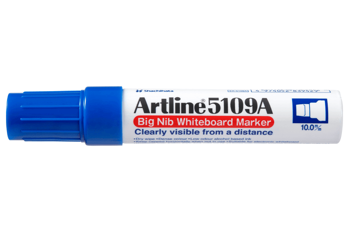 Artline 5109A Whiteboard Marker 10mm Chisel Tip Blue AO159063