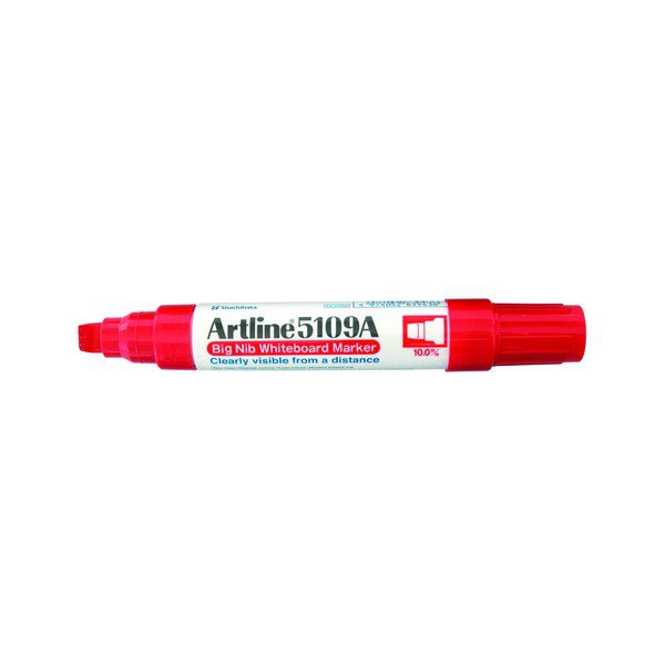 Artline 5109A Whiteboard Marker 10mm Chisel Tip Red AO159062