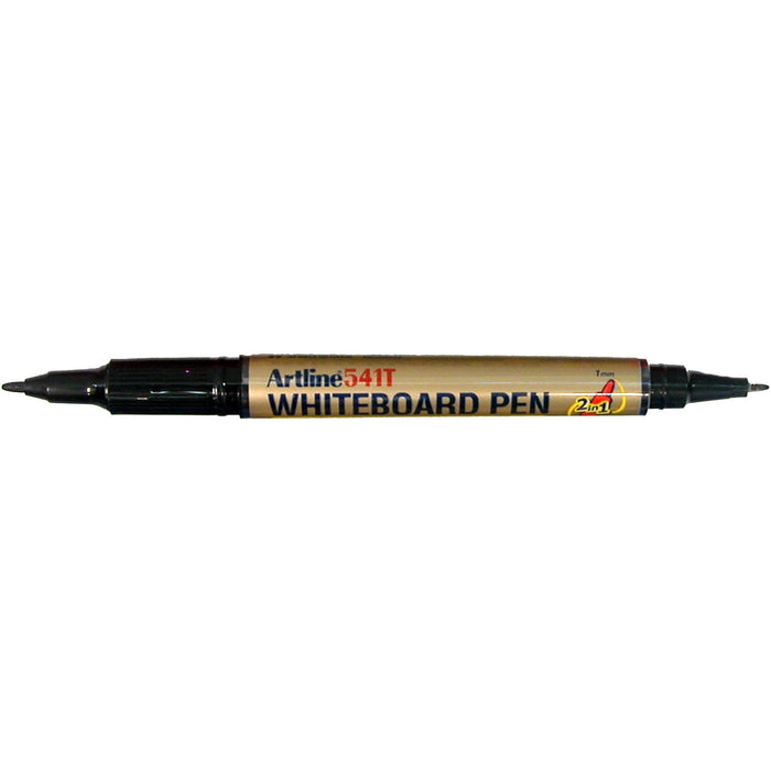 Artline 541T Whiteboard Marker Fine Dual Nib - Black x 12's pack AO154101