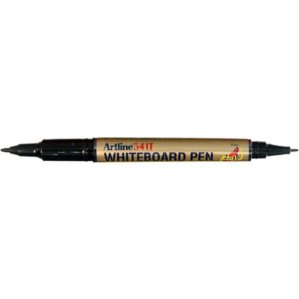 Artline 541T Whiteboard Marker Fine Dual Nib - Black x 12's pack AO154101