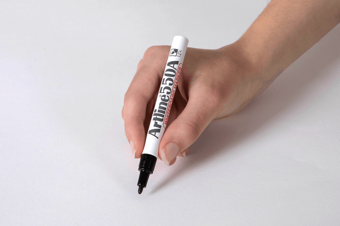 Artline 550A Whiteboard Marker 1.2mm Bullet Nib - Black x 12's pack AO155001A