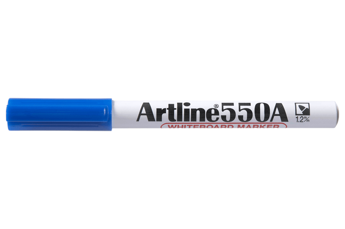 Artline 550A Whiteboard Marker 1.2mm Bullet Nib - Blue x 12's pack AO155003A