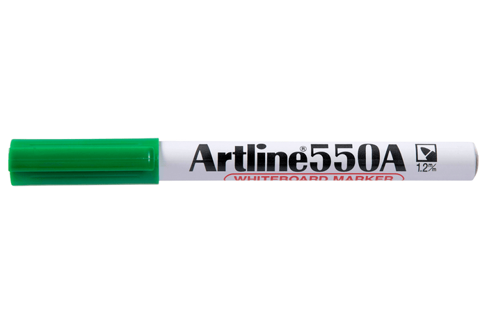 Artline 550A Whiteboard Marker 1.2mm Bullet Nib - Green x 12's pack AO155004A